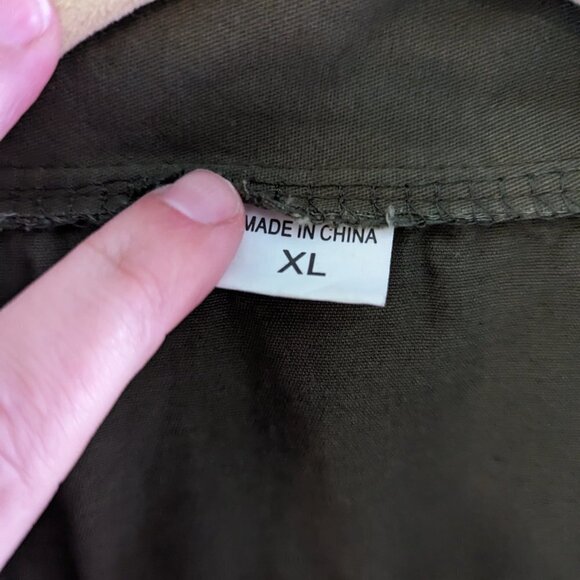 bebiullo Unisex Army Green Zip Romper Jumpsuit | Size XL | NWOT - Picture 3 of 4